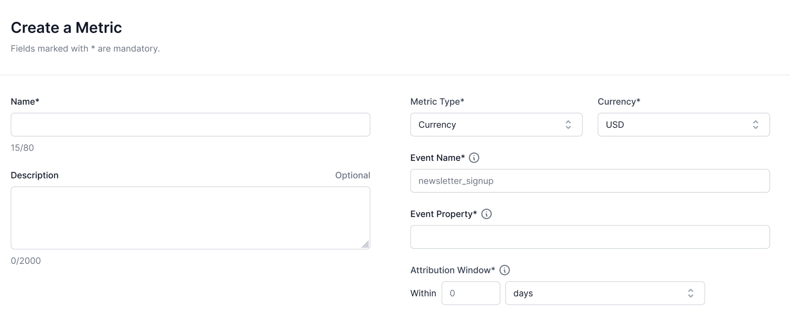 Ninetailed Create a metric page