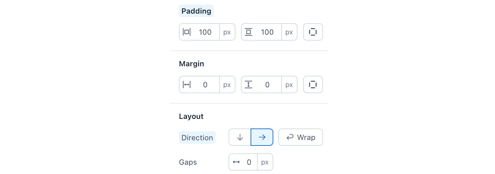 Design token spacing